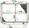 BEHR HELLA SERVICE 8MK 376 706-581 Radiator, engine cooling
